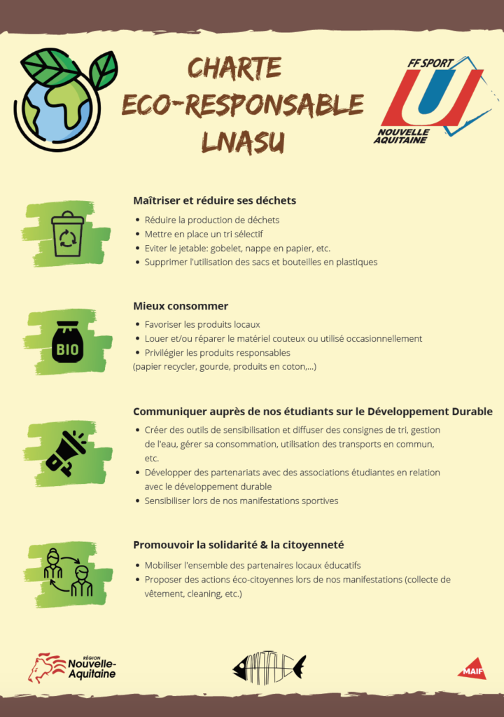 CHARTE ÉCO-RESPONSABLE - Ligue Nouvelle - Aquitaine