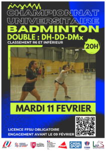 Badminton Doubles - DH-DD-DMx @ Halle des sports Universitaire | Talence | Nouvelle-Aquitaine | France